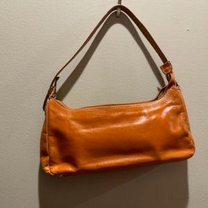 Orange Leather Prune small handbag
